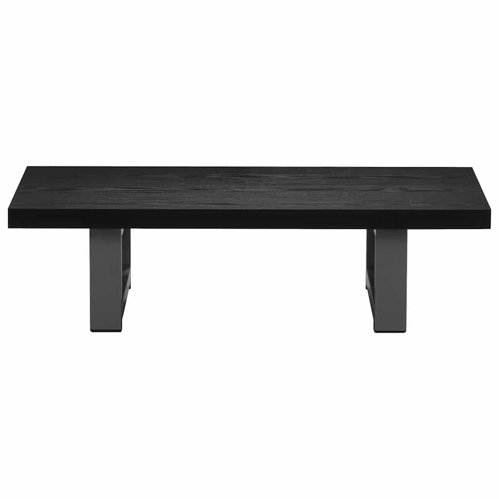 Two Bathroom Furniture Set Ceramic 2 pcs Black 60 cm shelf and 40 cm oval-shaped basin