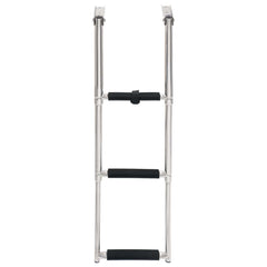 vidaXL Folding Boarding Ladder 3-step Stainless Steel 2