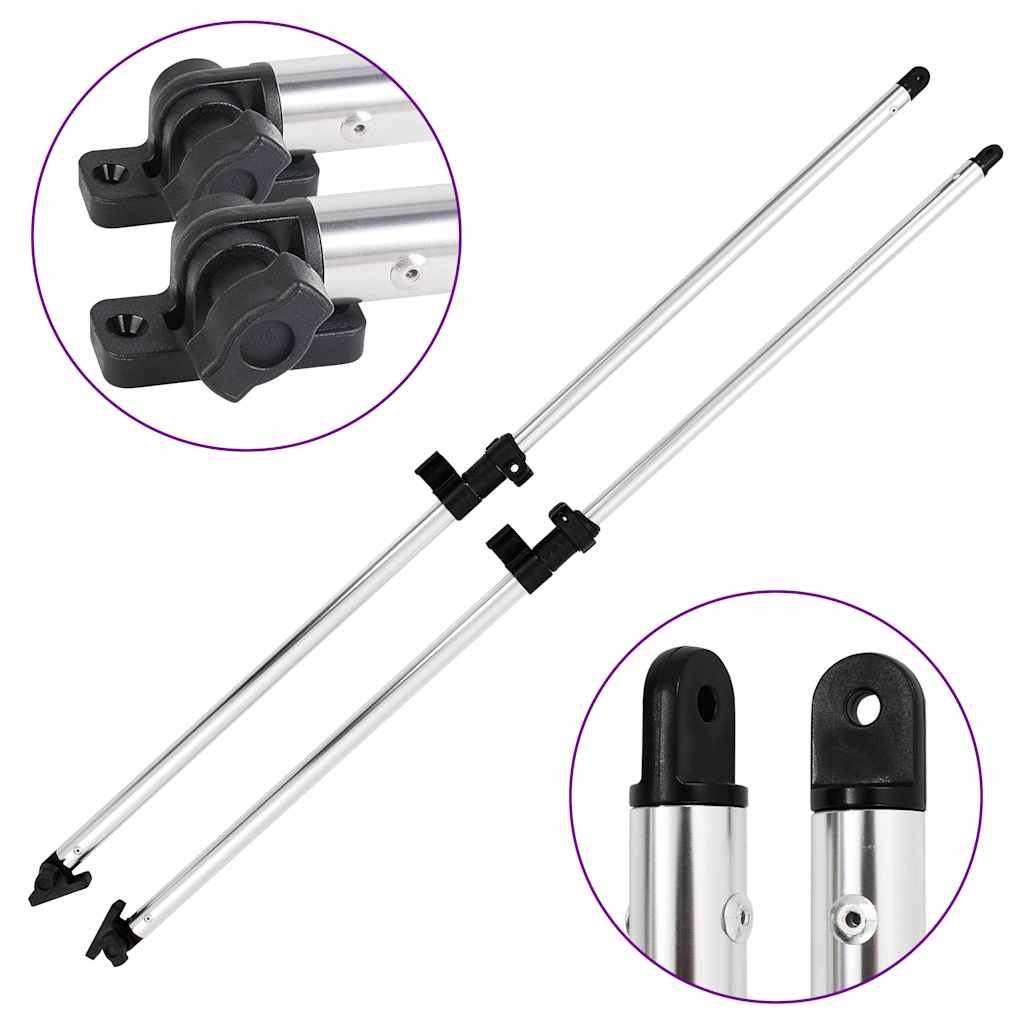 vidaXL Bimini Top Support Poles 2 pcs Aluminium 2