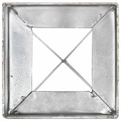 vidaXL Ground Spikes 2 pcs Silver 10x10x76 cm Galvanised Steel 5