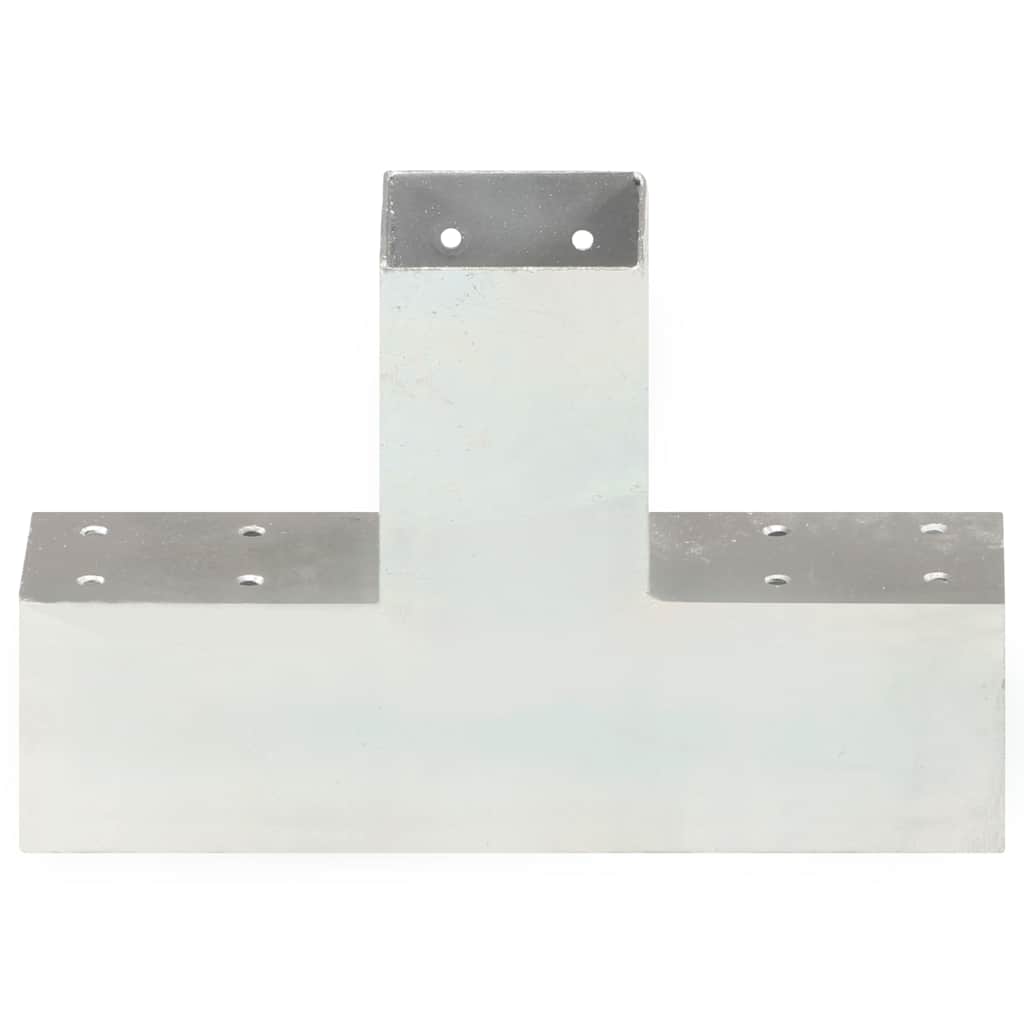 vidaXL Post Connectors 4 pcs X Shape Galvanised Metal 71x71 mm 4