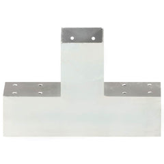 vidaXL Post Connectors 4 pcs X Shape Galvanised Metal 71x71 mm 4