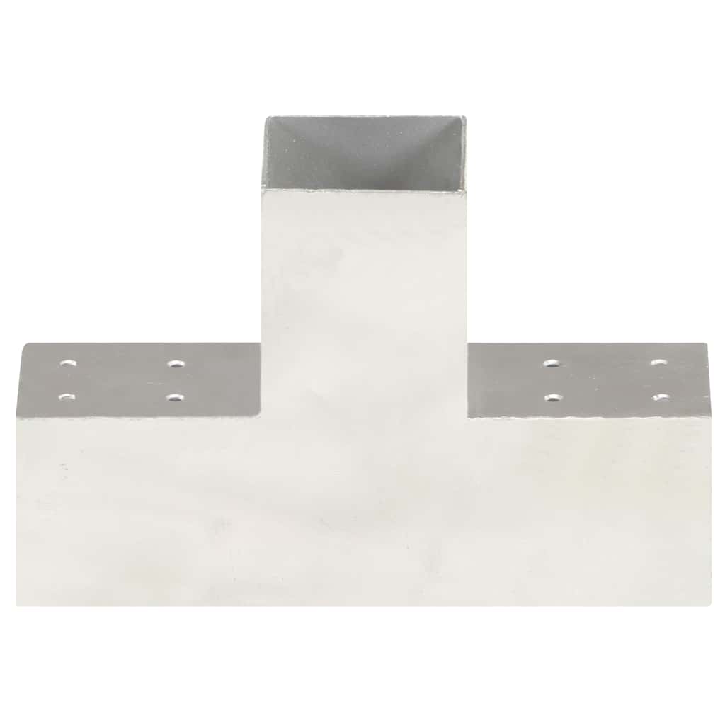 Post Connectors Galvanised Metal 4 81 mm 81 mm T shape