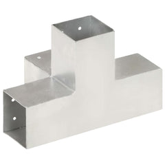 vidaXL Post Connectors 4 pcs X Shape Galvanised Metal 81x81 mm 5