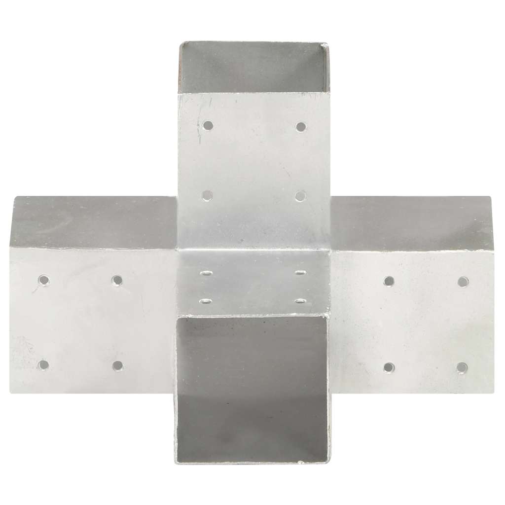 Post Connectors Galvanised Metal 4 91 mm 91 mm X shape