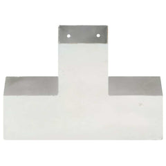 vidaXL Post Connectors 4 pcs X Shape Galvanised Metal 91x91 mm 4