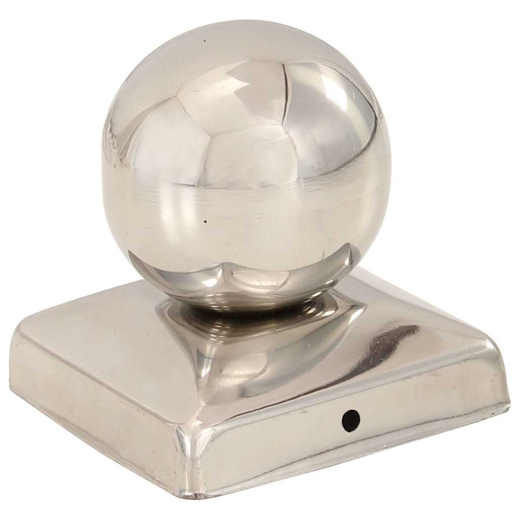 vidaXL Post Caps 6 pcs Globe Final Stainless Steel 71x71 mm 3