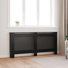 MDF Radiator Cover 78 cm Black 172 cm 19 cm