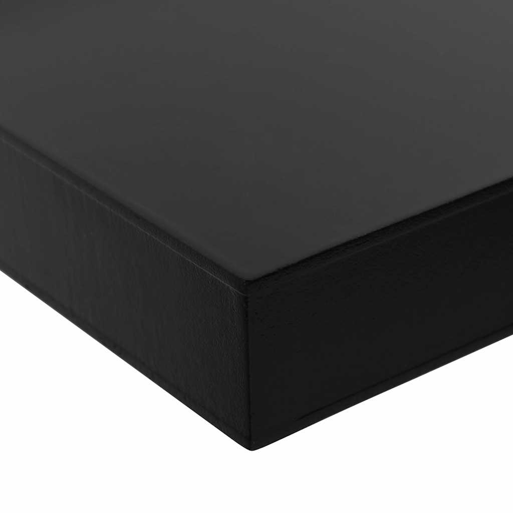 vidaXL Wall Mounted Shelf | Set of 2 | Black | MDF | 40 x 20 x 3.8 cm 5