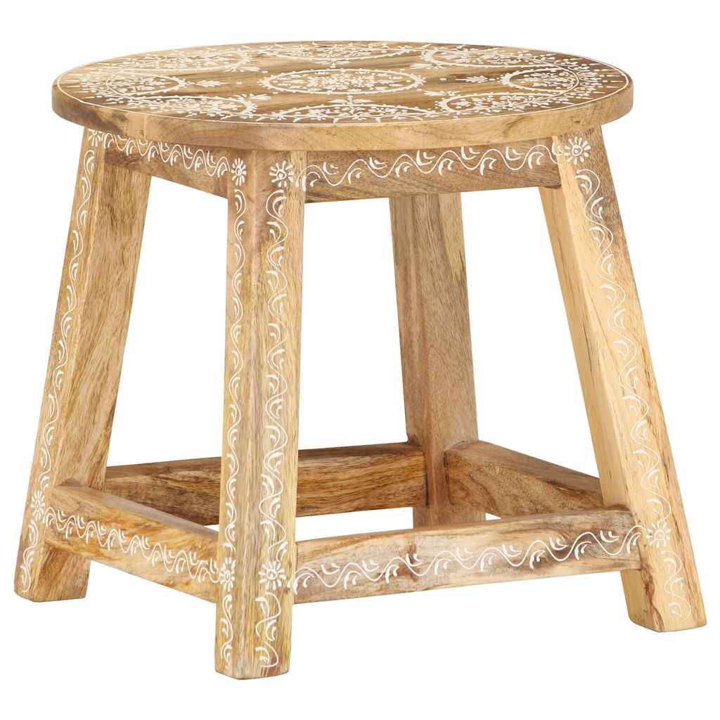 vidaXL Hand-painted Stool 38x38x35 cm Solid Mango Wood 1