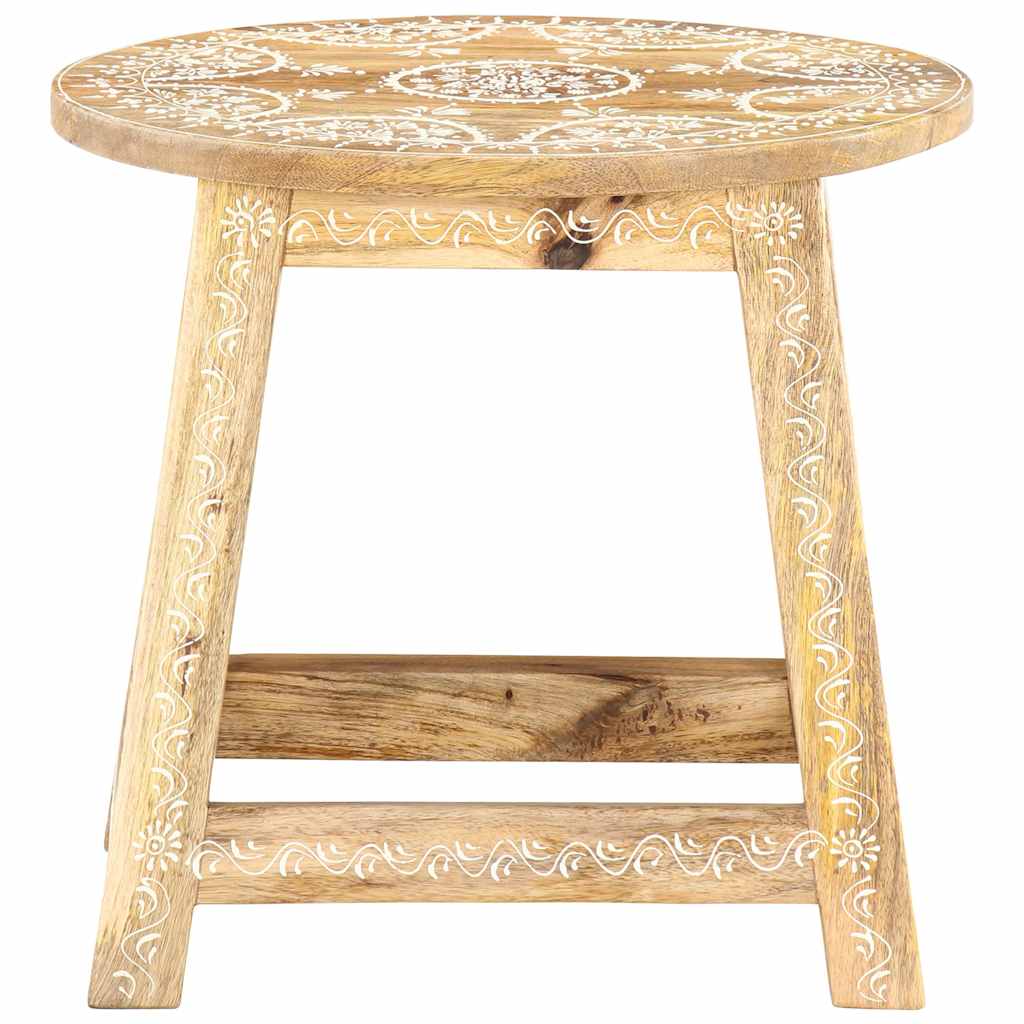 vidaXL Hand-painted Stool 38x38x35 cm Solid Mango Wood 2