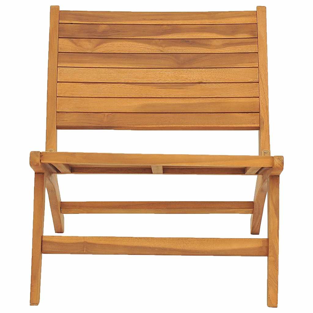 49366 vidaXL Garden Chair with Footrest Solid Teak Wood 3