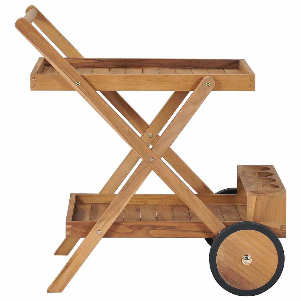 49425 vidaXL Tea Trolley Solid Teak Wood 4