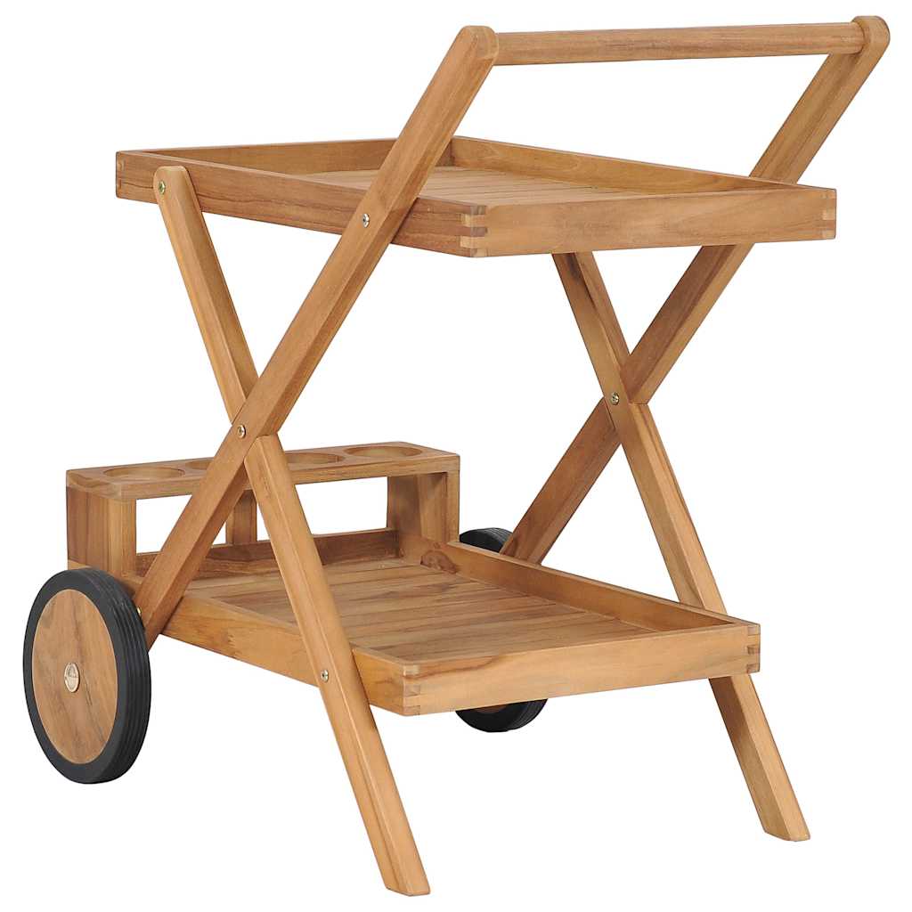 49425 vidaXL Tea Trolley Solid Teak Wood 3