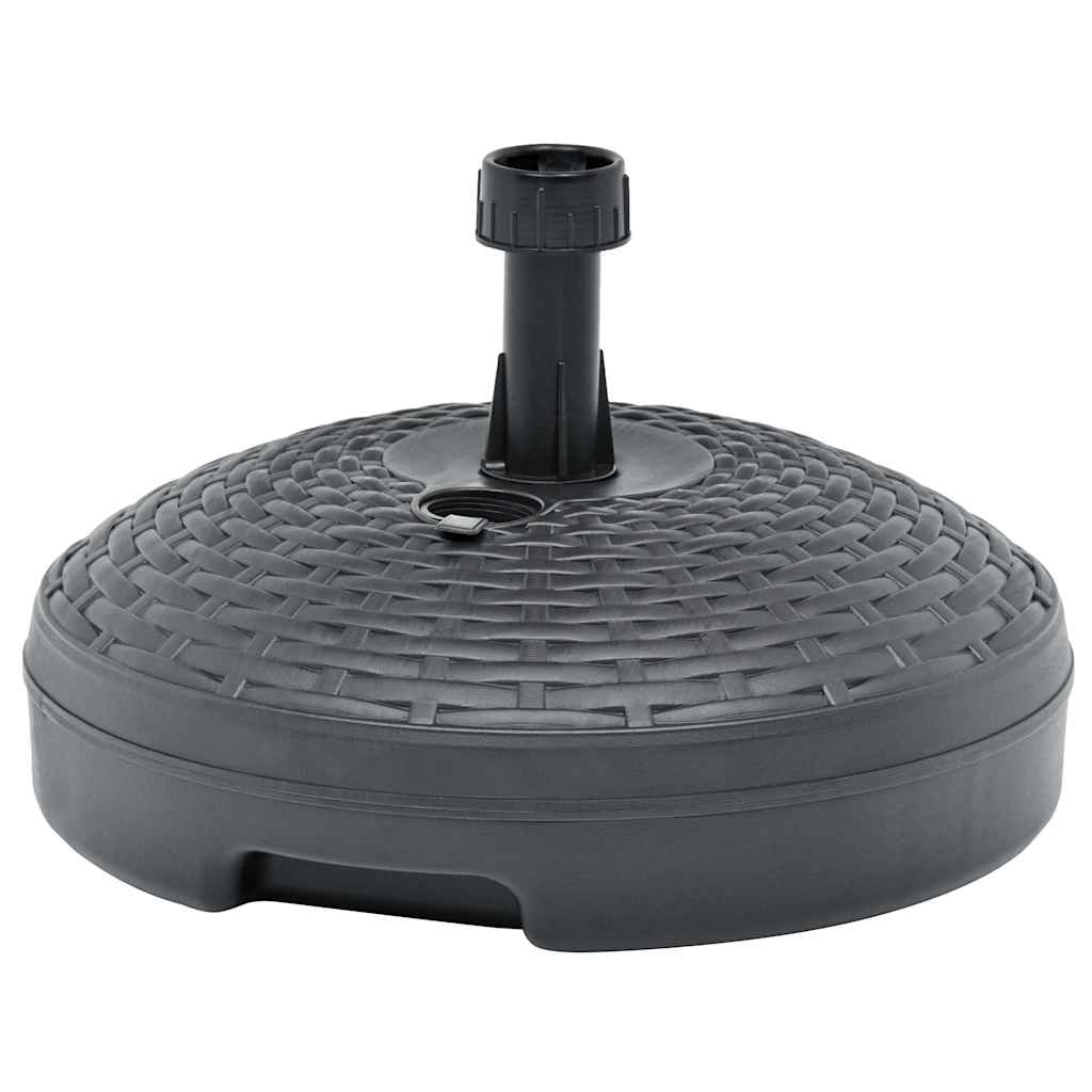 48771 vidaXL Umbrella Base Sand/Water Filled 20 L Anthracite Plastic Rattan 1