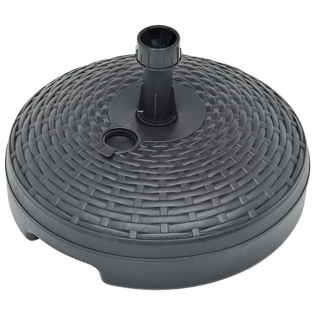 48771 vidaXL Umbrella Base Sand/Water Filled 20 L Anthracite Plastic Rattan 4