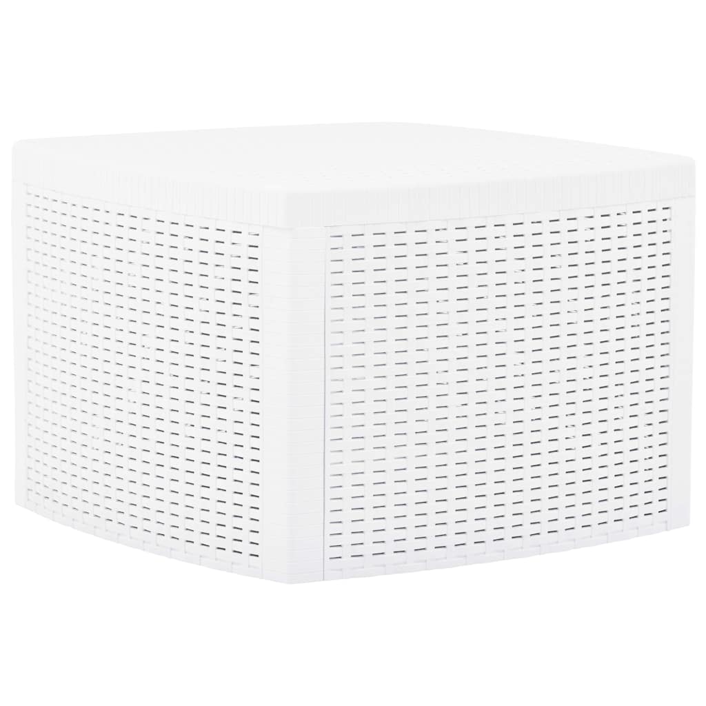 vidaXL Outdoor Table | White | Polypropylene | Medium | Outdoor Table | Square 1