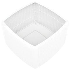 vidaXL Outdoor Table | White | Polypropylene | Medium | Outdoor Table | Square 4
