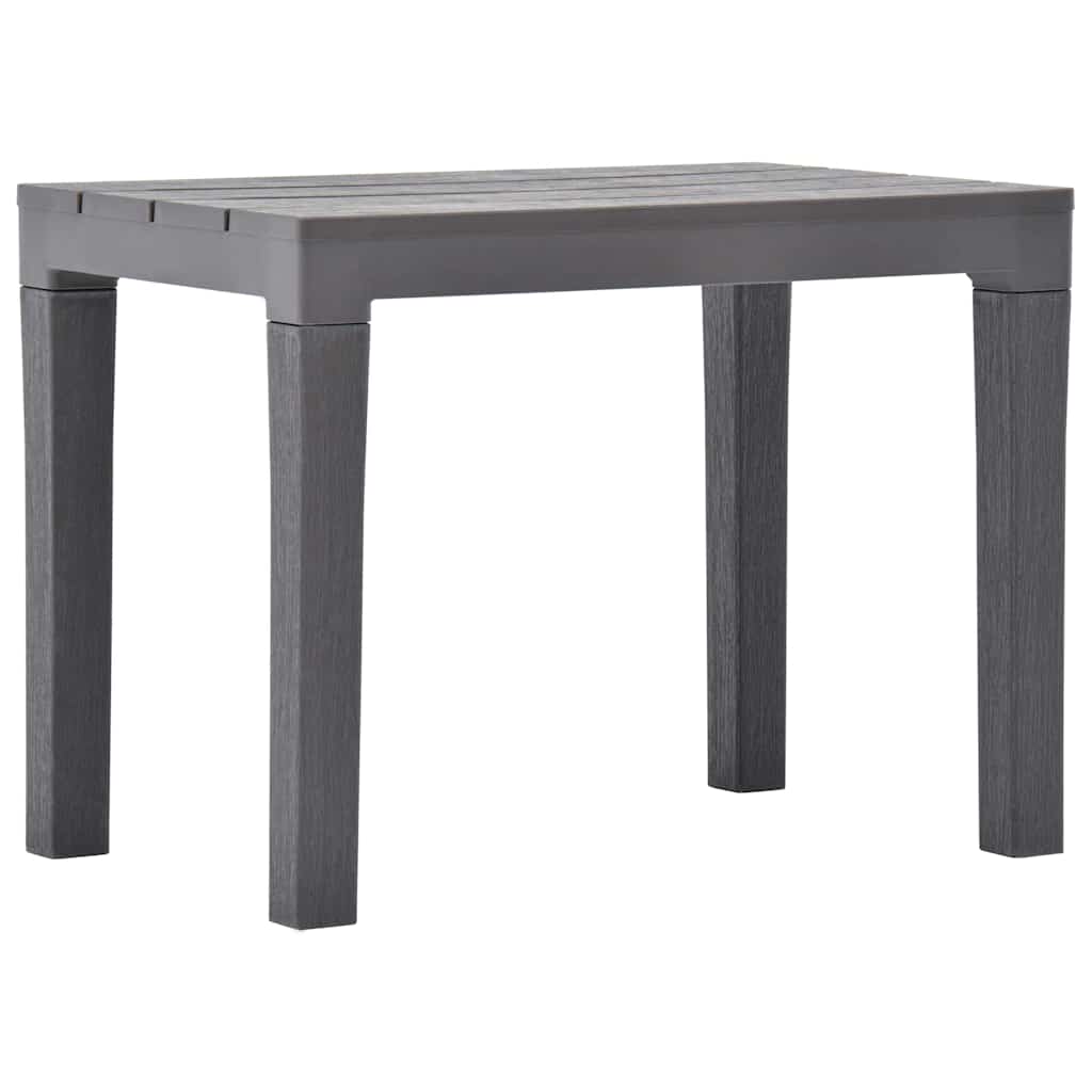 vidaXL Garden Table with 2 Benches Plastic Brown 3