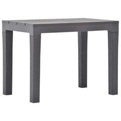 vidaXL Garden Table with 2 Benches Plastic Brown 3