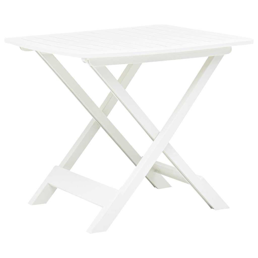 Folding Garden Table 79x72x70 cm Plastic White