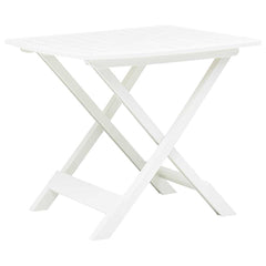 Folding Garden Table 79x72x70 cm Plastic White