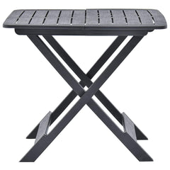 Folding Garden Table 79x72x70 cm Plastic Anthracite