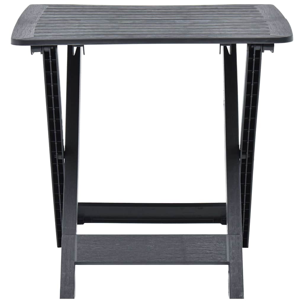 Folding Garden Table 79x72x70 cm Plastic Anthracite