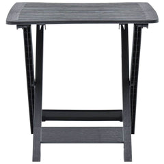 Folding Garden Table 79x72x70 cm Plastic Anthracite