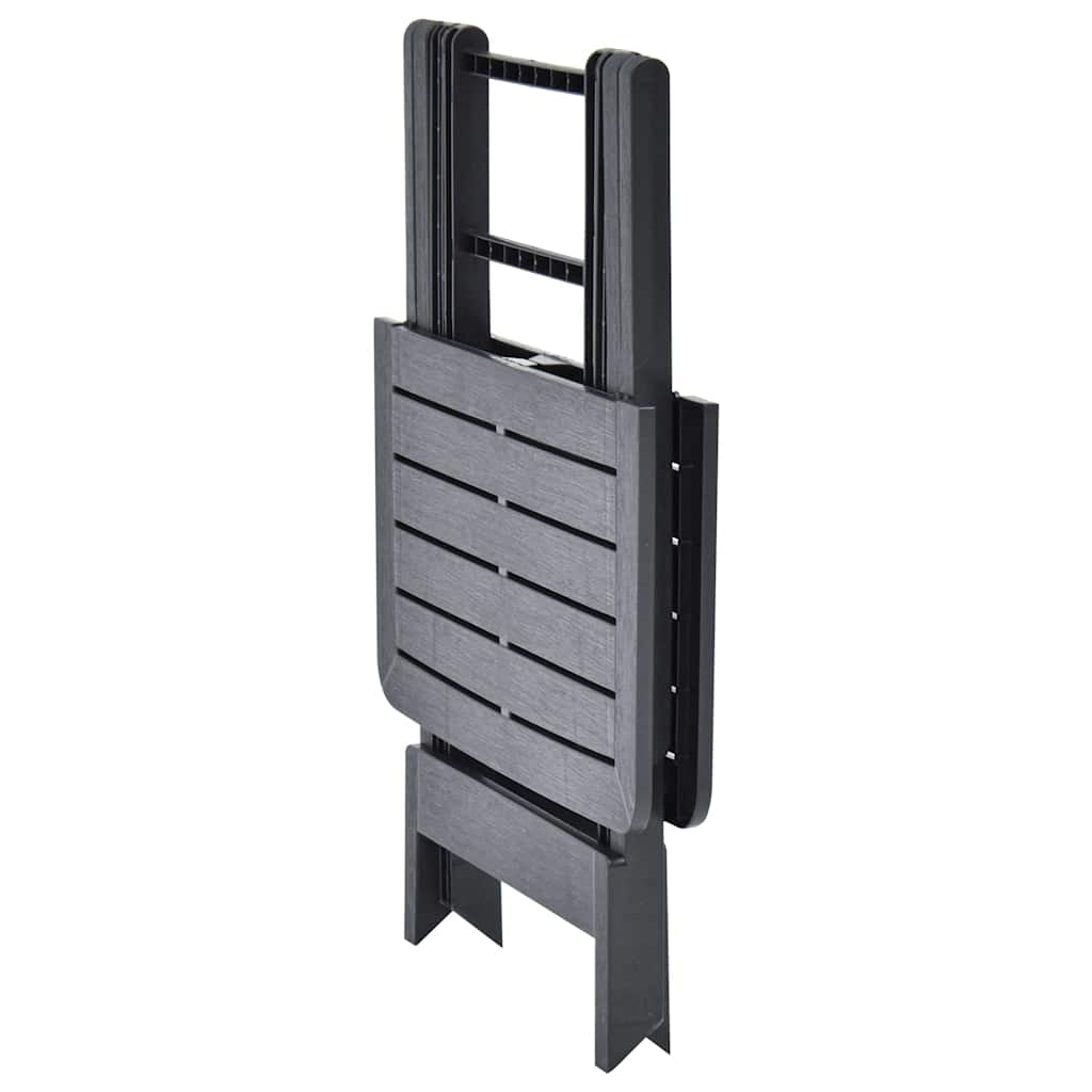 Folding Garden Table 79x72x70 cm Plastic Anthracite