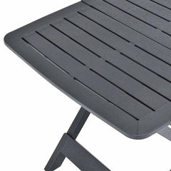 Folding Garden Table 79x72x70 cm Plastic Anthracite