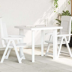 Garden Table 80x75x72 cm Plastic White