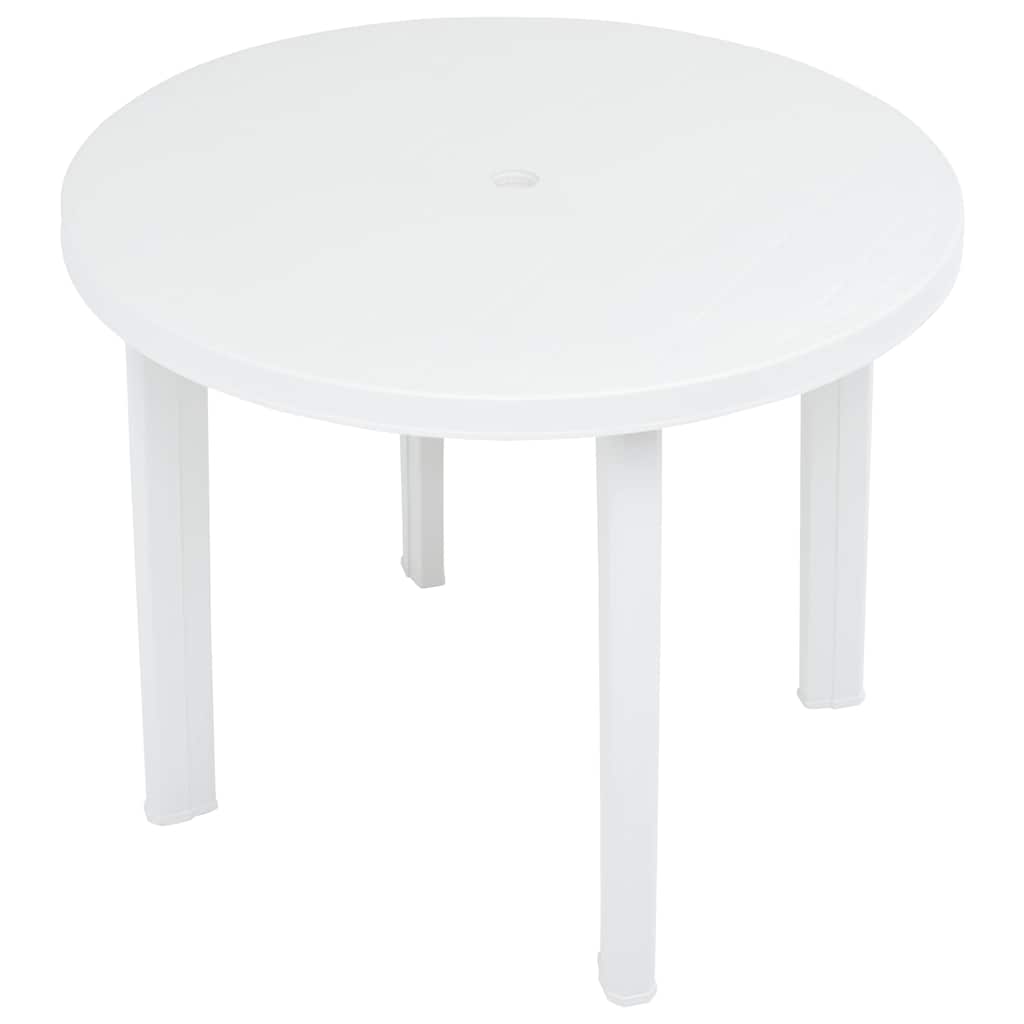 vidaXL Garden Table | White | Plastic | Medium | Lightweight | Garden Table 3