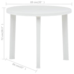 vidaXL Garden Table | White | Plastic | Medium | Lightweight | Garden Table 5