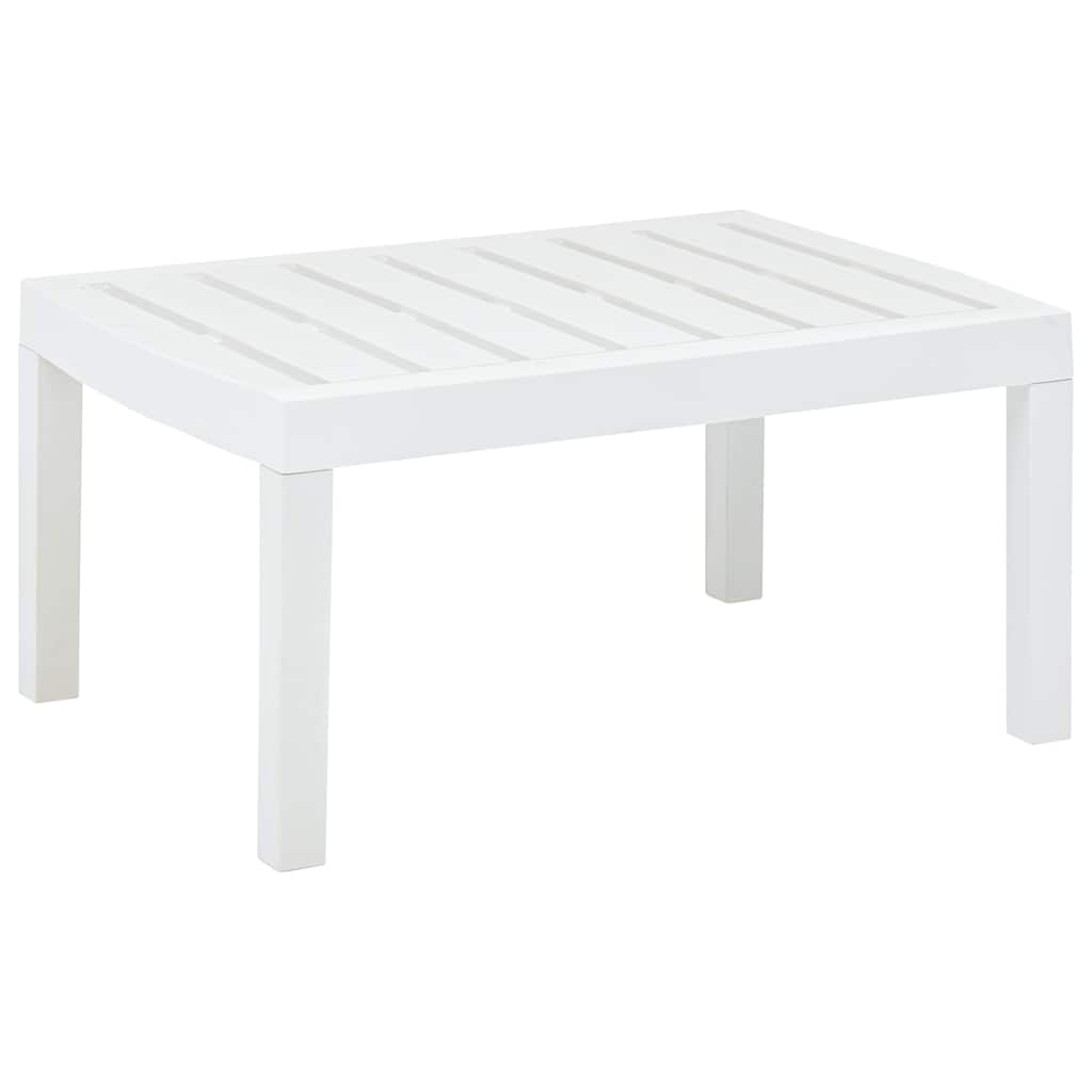 vidaXL Garden Table | White | Plastic | 78 cm x 55 cm x 38 cm | Durable 1