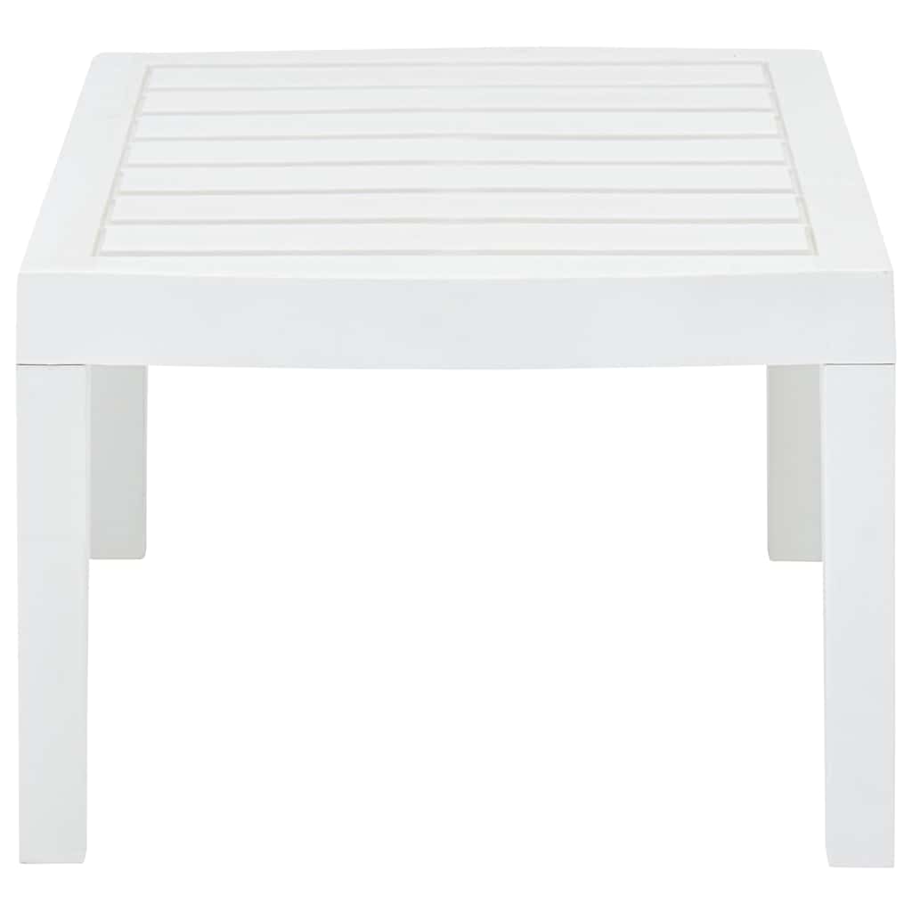 vidaXL Garden Table | White | Plastic | 78 cm x 55 cm x 38 cm | Durable 3