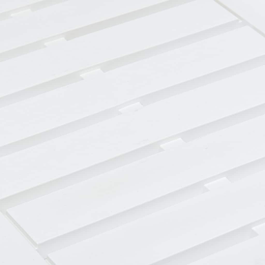 vidaXL Garden Table | White | Plastic | 78 cm x 55 cm x 38 cm | Durable 4