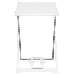 vidaXL Folding Clothes Dry Rack White Plastic 3