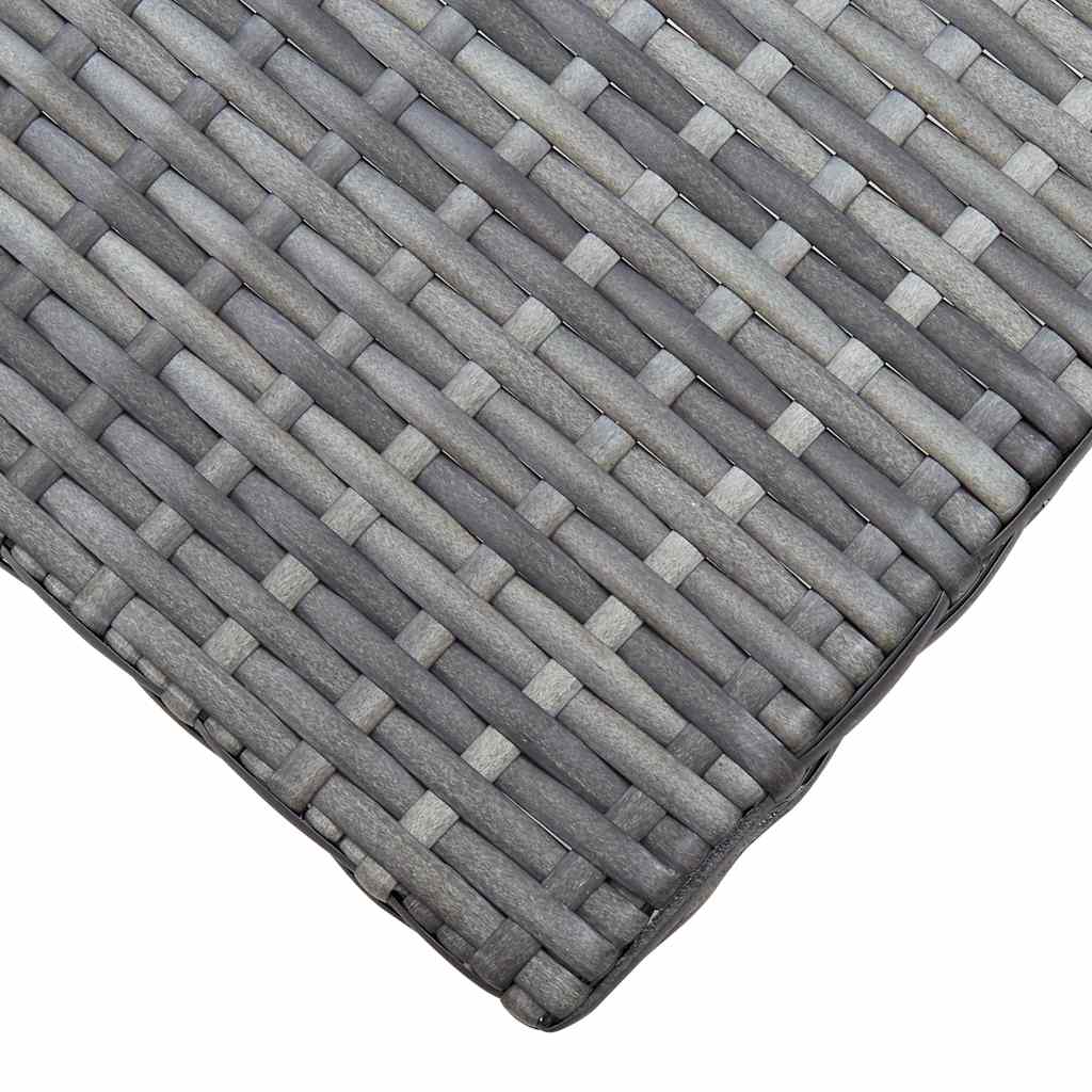 vidaXL Folding Stool Poly Rattan Grey 5