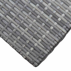 vidaXL Folding Stool Poly Rattan Grey 5