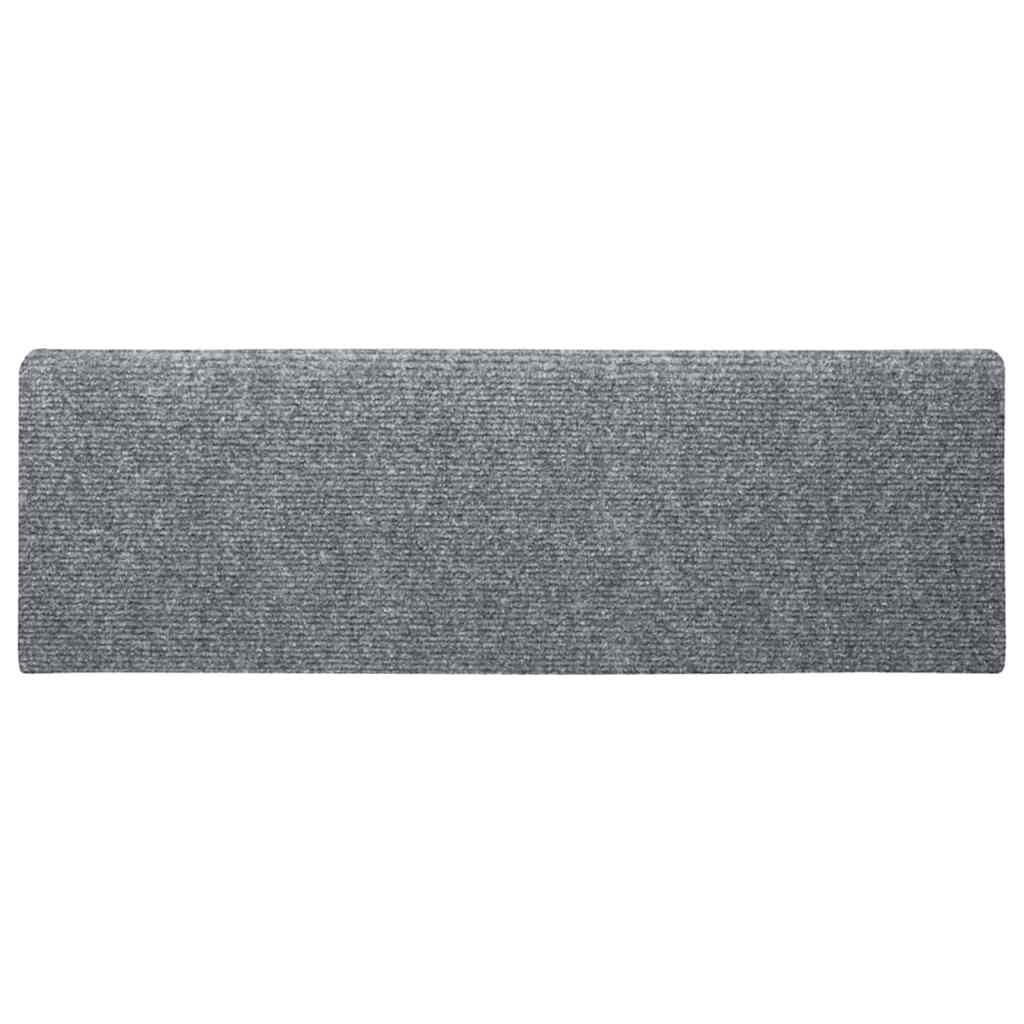 vidaXL Carpet Stair Tread | Set of 15 | Light Grey 5