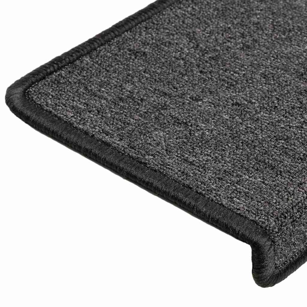 vidaXL Carpet Stair Tread | Set of 15 | Anthracite 6