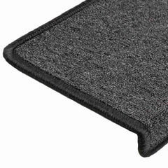 vidaXL Carpet Stair Tread | Set of 15 | Anthracite 6