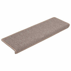 vidaXL Carpet Stair Tread | Set of 15 | Light brown 3