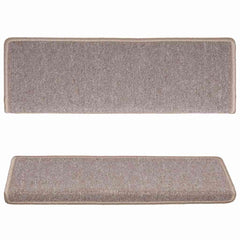 vidaXL Carpet Stair Tread | Set of 15 | Light brown 4