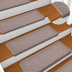 Stair Mats Rectangular Edge 15 in Light Brown
