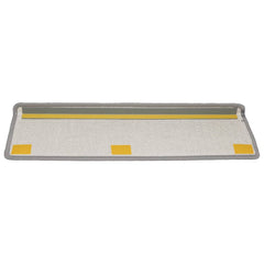 vidaXL Carpet Stair Tread | Set of 15 | Light Grey | 100% Polypropylene 5