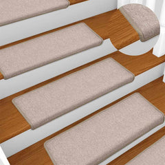 Stair Mats Rectangular Edge 15 in Taupe