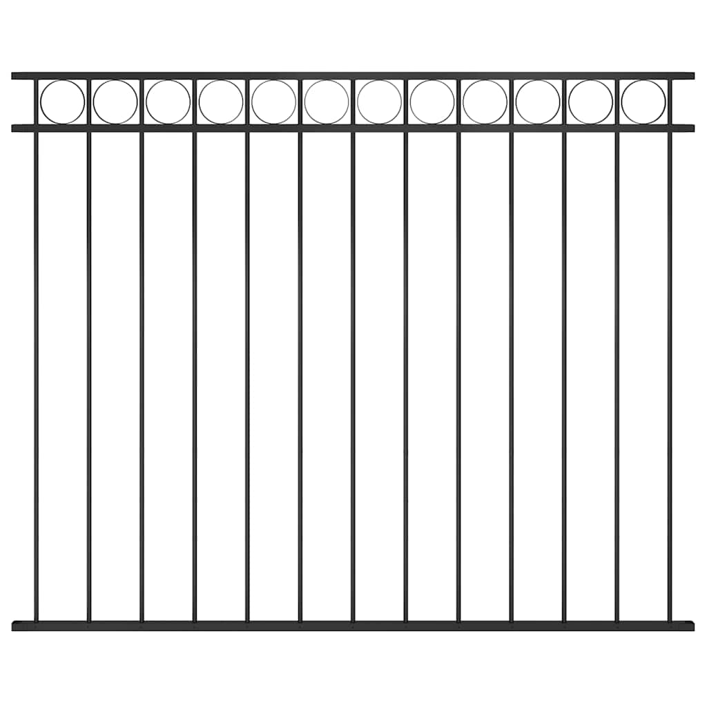vidaXL Fence Panel "Assen" Steel 163x150 cm Black 1