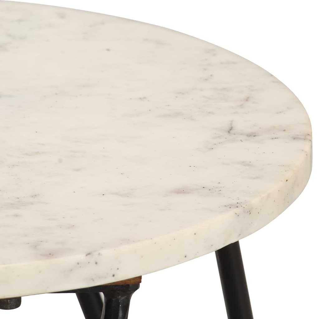vidaXL Side Table | White and Black 3